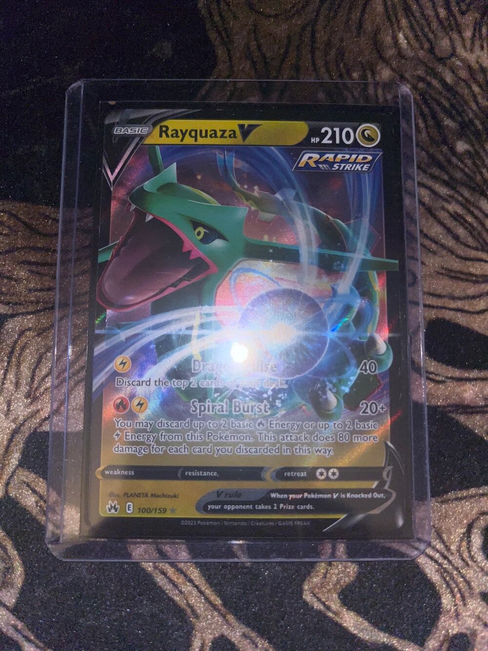 Rayquaza V (Ultra Rare) card from the Sword & Shield: Crown Zenith expansion set